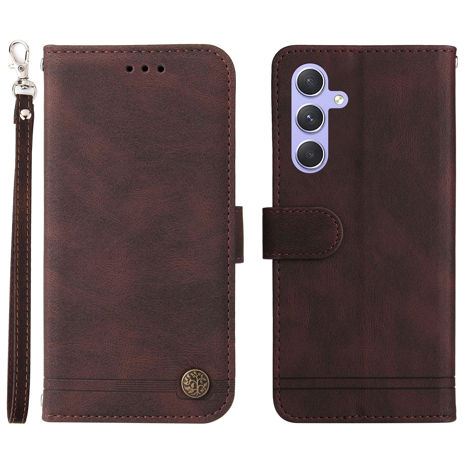 For Samsung Galaxy M54 5G / F54 5G PU Leather Skin-touch Phone Case Imprinted Lines Stand Wallet Cover For Samsung Galaxy M54 5G / F54 5G PU Leather Skin-touch Phone Case Imprinted Lines Stand Wallet Cover